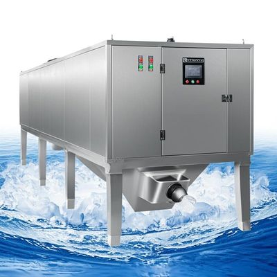 Αγορά 53.8kw Refrigerating Capacity Freshwater Flake Ice Machine with 1.5-2.5mm Ice Thickness and 500KG Storage Capacity online manufacture